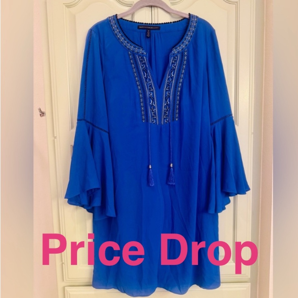 White House Black Market Royal Blue Embellished Dress
